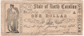 United States Of America The State of North Carolina 1 Dollar,  1. 1.1866